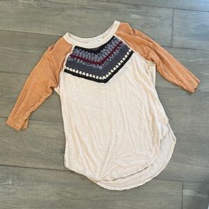 Free People Crochet Tee